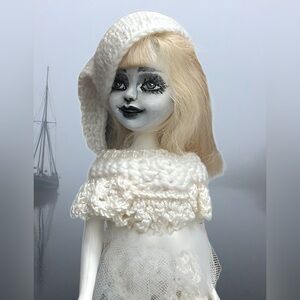 OOAK “ Bunny Reborn” White and Black Fashion Doll